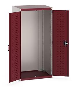 40020089.** cubio cupboard with perfo doors. WxDxH: 800x650x1600mm. RAL 7035/5010 or selected